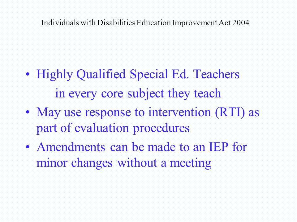A research on individuals with disabilities act